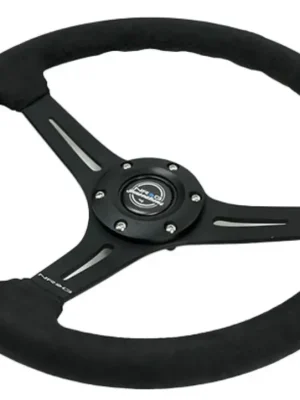 NRG Innovations sportovní volant Dish 350mm, se štěrbinami, semiš Jen Po Omezenou Doba