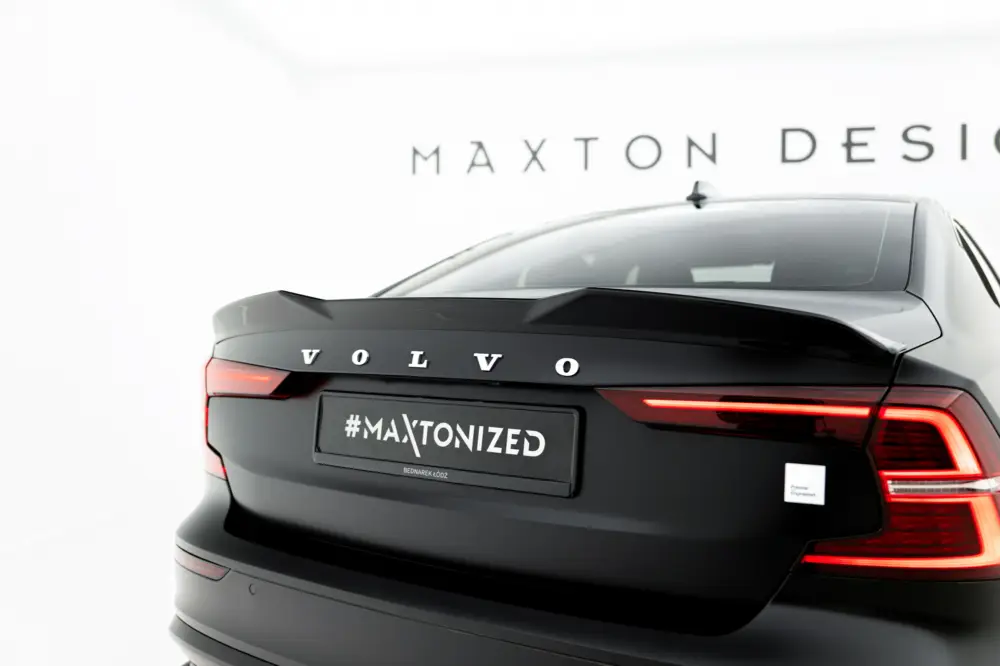 Maxton Design prodloužení spoileru 3d pro Volvo S60 Mk3, černý lesklý plast ABS, R-Design Jen Po Omezenou Doba