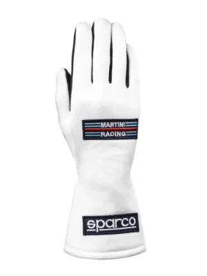 Závodní rukavice Sparco Land Martini Racing, homologace FIA a SFI, barva bílá, velikost 9 Dokud Zásoby Vydrží