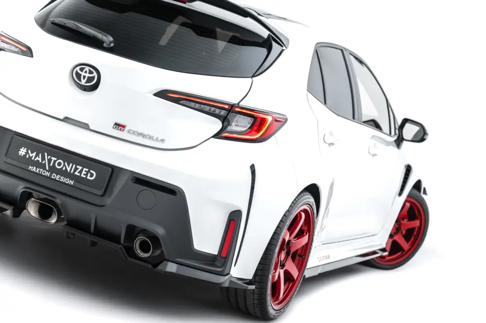 Nejlepší Volba Maxton Design boční difuzory pod zadní nárazník ver.1 pro Toyota GR Corolla Mk12, černý lesklý plast ABS