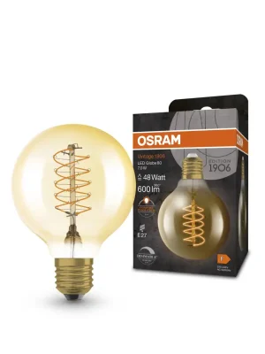 Akční Cena Ledvance stmívatelná LED žárovka E27 7 W VINTAGE GLOBE, teplá bílá