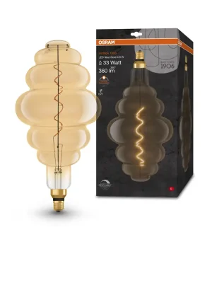 Novinka Ledvance Vintage LED žárovka ve tvaru hnízda E27 4,8 W GOLD VINTAGE, teplá bílá