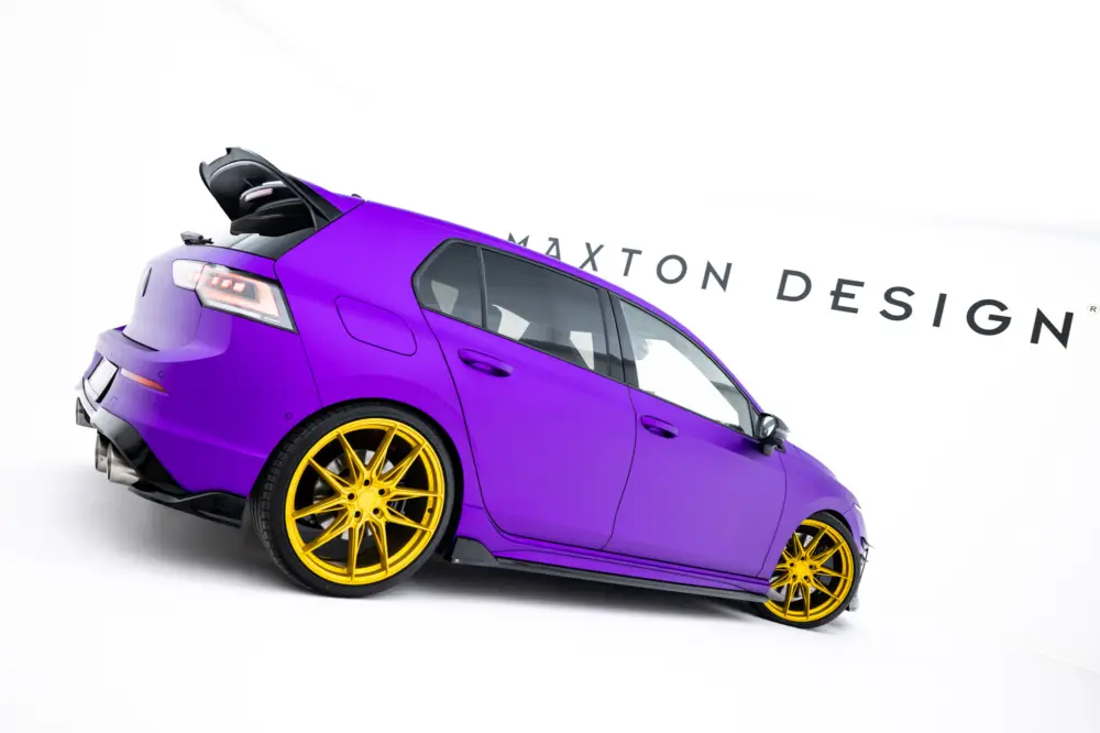 Maxton Design difuzory pod boční prahy ver.4 pro Volkswagen Golf R Mk8, Mk8 Facelift, černý lesklý plast ABS Tovární Cena