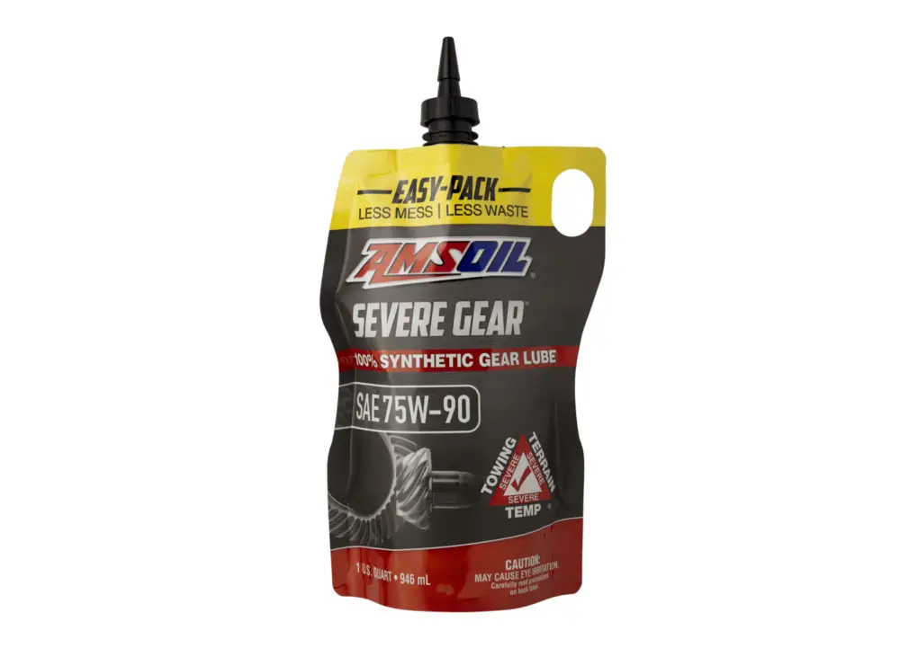 Ověřený Plně syntetický převodový olej AMSOIL Severe Gear 75W-90 Synthetic Gear Lube 946 ml (1 quart) v balení pro snadné plnění