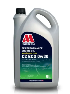 Značkový Plně syntetický motorový olej Millers Oils EE Performance C2 ECO 0w30 s technologií NANODRIVE, objem 5l