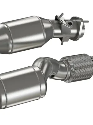 Expresní Doručení HJS downpipe 76 mm/70 mm včetně katalyzátorů 2x 200 cpsi pro BMW Alpina B4 GT Gran Coupe typ G20-B, emisní norma Euro 6d, 3.0, 389 kW (S58 V30)