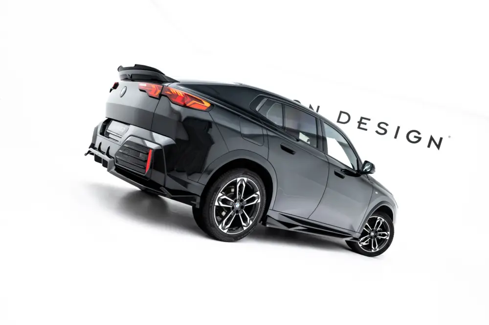 Rychlé Dodání Maxton Design difuzory pod boční prahy pro BMW X2 U10, černý lesklý plast ABS, M-Pack