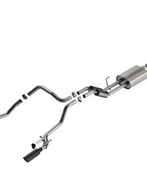Originální Borla Cat-Back výfukový systém "S-Type" pro Toyota Tundra 4.6L / 5.7L V8 automat, 2WD/4WD r.v. 2014-2021, barva koncovek černá