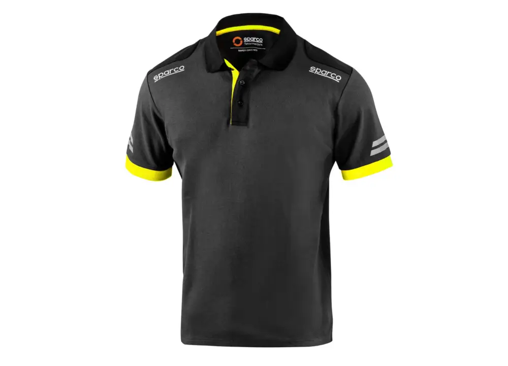 Sparco technické polo triko Toledo, barva šedo-žlutá, velikost XL Akce