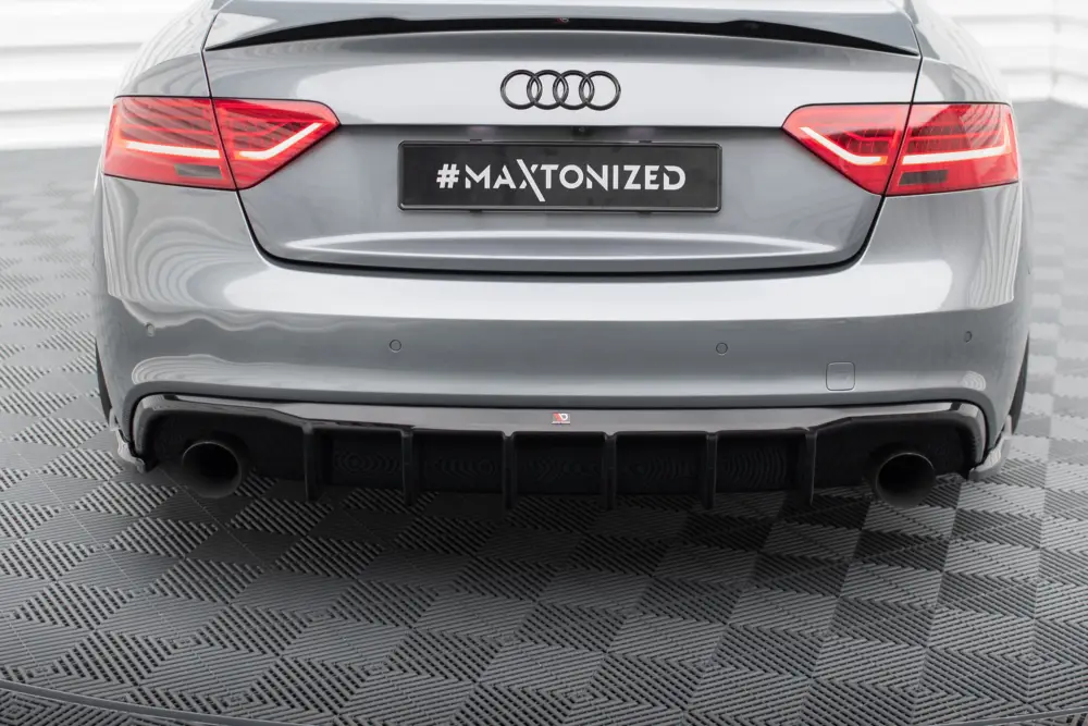 Maxton Design vložka zadního nárazníku pro Audi A5 8T FL, černý lesklý plast ABS, S-line Coupe Sleva