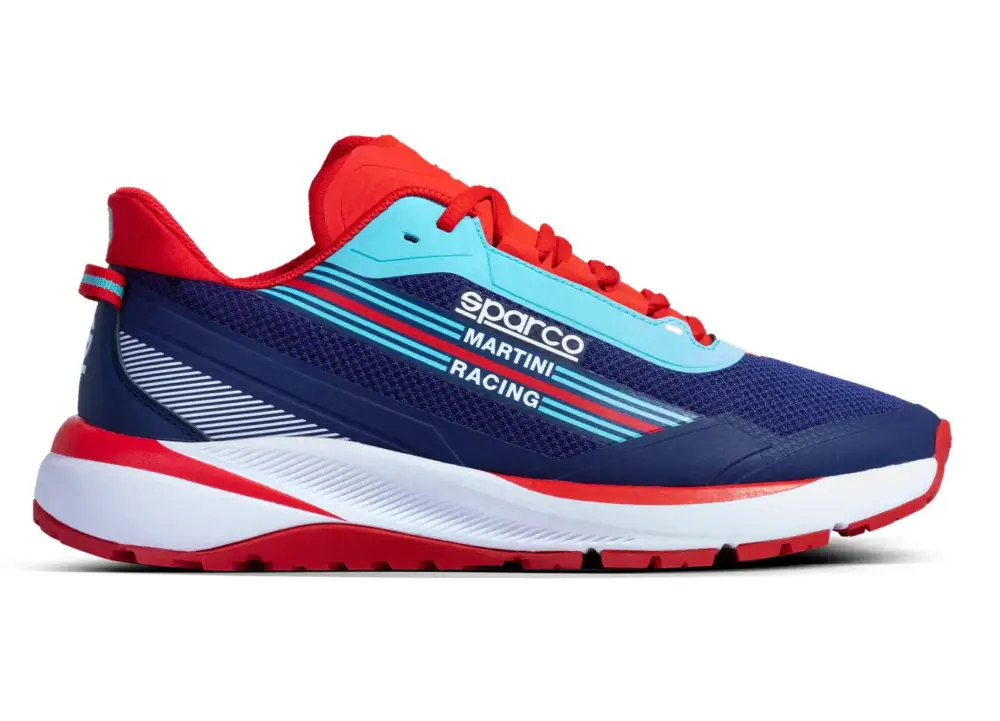 Volnočasové boty Sparco S-Run Martini Racing, barva tmavě modrá-červená, velikost 45 Must-Have