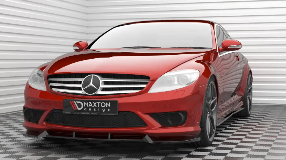 Maxton Design spoiler pod přední nárazník pro Mercedes CL C 216, černý lesklý plast ABS Hit Sezóny