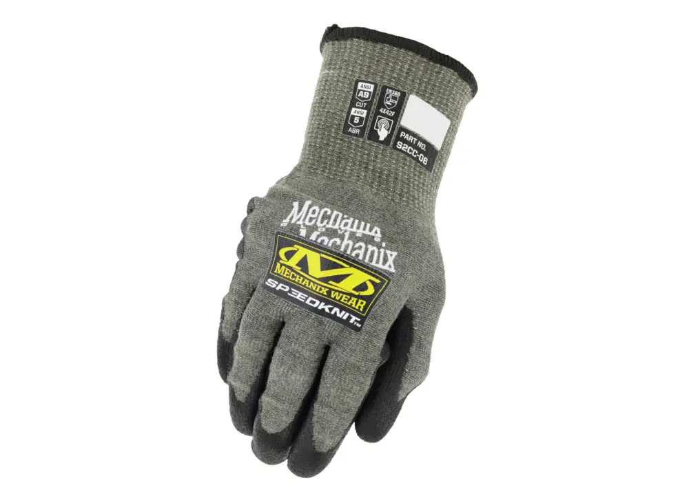 Rukavice Mechanix SpeedKnit šedé, s odolností proti proříznutí ANSI A9 Cenově Výhodný