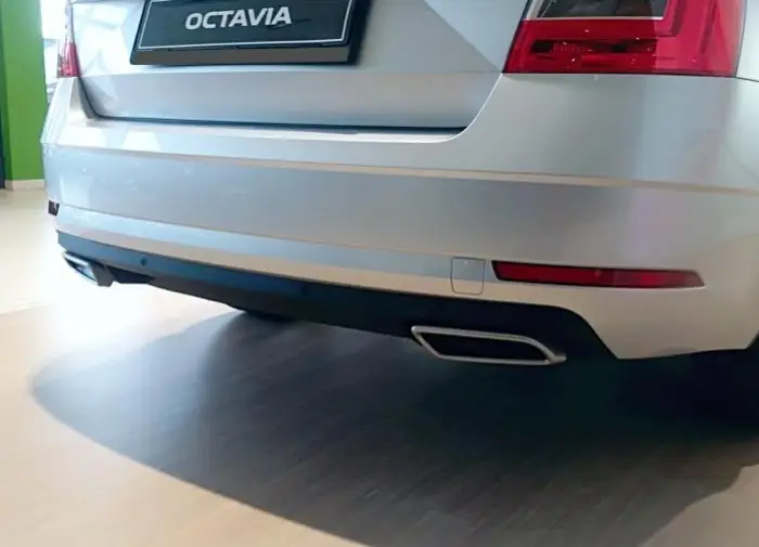 Oblíbený Milotec "Dummy" koncovky výfuku pro Škoda Octavia III Facelift, r.v. 2013-2017, Alu brush