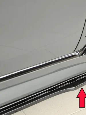 Víkendová Akce Rieger spoiler pod boční práh mont. strana pro BMW i4 M G26 gran coupe (5-dvéř.), 11/21-, plast ABS lakovaný do černé lesklé barvy, pravá strana