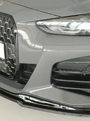 Odeslání Ihned Rieger lipa pod přední nárazník pro BMW i4 G26 G4C gran coupe (5-dvéř.), plast ABS lakovaný do černé lesklé barvy
