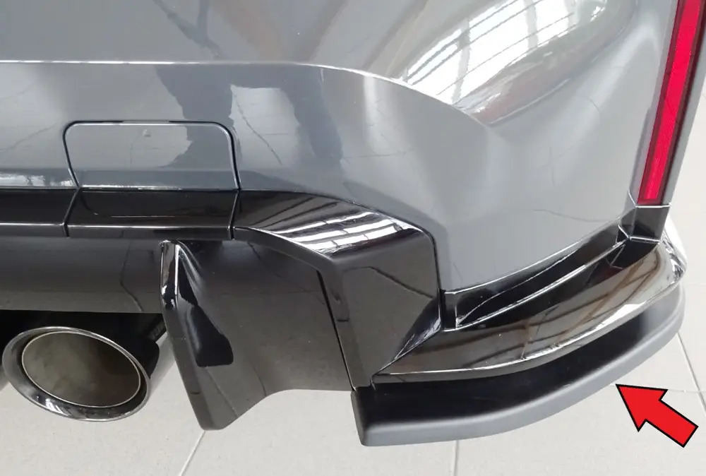 Levný Rieger spoiler pod zadní nárazník na pravé straně pro BMW Řada 3 G80 M3 CS G34MKS sedan r.v. 01/23-, plast ABS bez povrchové úpravy