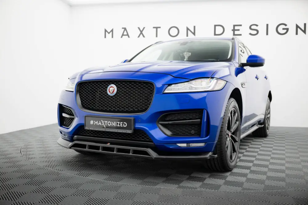 Kup Teď Maxton Design spoiler pod přední nárazník pro Jaguar F-Pace R-Sport Mk1, černý lesklý plast ABS