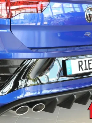 Rieger vložka zadního nárazníku pro Volkswagen T-Roc R A1 5-dvéř., plast ABS bez povrchové úpravy, pro vozy s tažným zařízením Cenově Výhodný