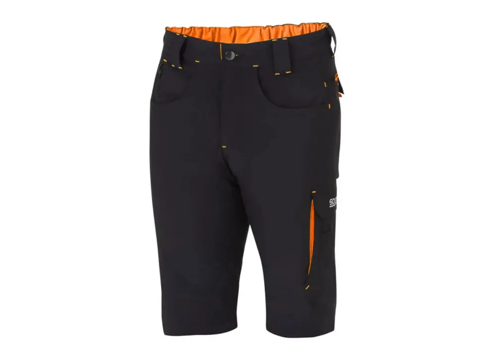 Sparco lehké technické kraťasy LAREDO, barva černo-oranžová, velikost XXXL Speciální Cena