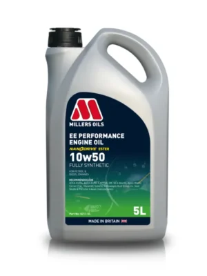 Plně syntetický motorový olej Millers Oils EE Performance 10W-50 s technologií NANODRIVE, objem 5l Hit Sezóny