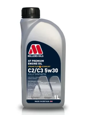 Plně syntetický motorový olej Millers Oils XF Premium C2/C3 5W-30, objem 1l Originální