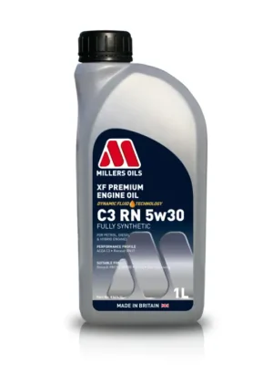Jen Po Omezenou Doba Plně syntetický motorový olej Millers Oils XF Premium C3 RN 5W-30 pro vozy Renault, objem 1l