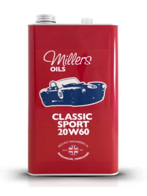Špičkový polosyntetický motorový olej Millers Oils Classic Sport 20W-60, objem 5l Sleva