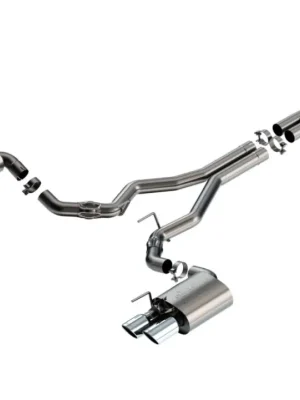 Must-Have Borla Cat-Back výfukový systém "ATAK" pro Ford Mustang GT 5.0L V8, automat/manual, RWD, 2-dveř., s Active Exhaust, r.v. 2024-, typ koncovek chromové