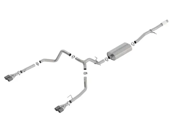 Speciální Cena Borla Cat-Back výfukový systém "Touring" pro GMC Sierra 1500 5,3l V8, s aut. převodovkou, EC/SB 78,8", CC/SHB 69,3", r.v. 2019-2020, typ koncovek karbonové