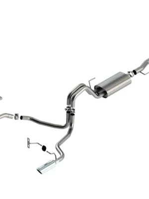 Autentický Borla Cat-Back výfukový systém "Touring" pro Ford F-150 5.0 V8 4-dvéř., s aut. převodovkou, 2WD/4WD, CC/SHB (5' 7"), EC/SB (6' 7") s rozvorem 145,4", r.v. 2021-, typ koncovek chromové