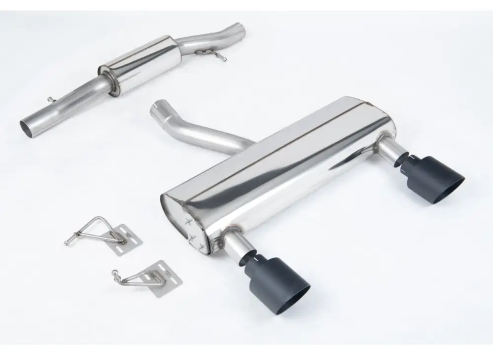 Ověřený Milltek Sport výfukový systém cat-back s rezonátorem (tišší) pro Audi TT 3.2 V6 quattro Coupe/Roadster 2003-2006, GT-115 leštěné koncovky, typ koncovek GT-115 černé
