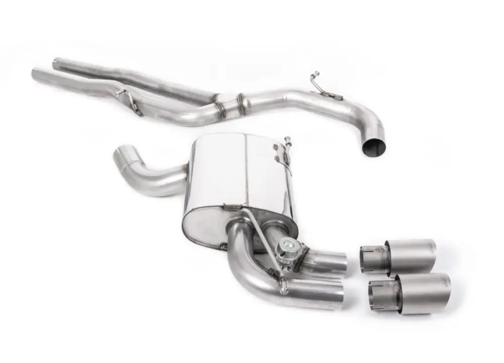 Milltek Sport výfukový systém cat-back bez rezonátoru (hlasitější). Includes Active Exhaust Valve. pro Audi RS3 Sportback S tronic (8P) 2011-2012, leštěné koncovky, typ koncovek titanové Cenový Hit