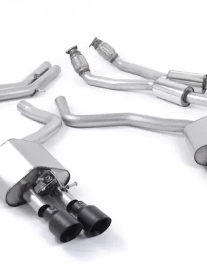 Super Cena Milltek sport ValveSonic výfukový systém cat-back bez rezonátoru (hlasitější) pro Audi S6 4.0 TFSI C7 quattro 2012-2018, leštěné koncovky, typ koncovek GT-100 černé