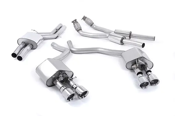 Ověřený Milltek sport ValveSonic výfukový systém cat-back s rezonátorem (tišší) pro Audi S7 sportback 4.0 TFSI quattro S tronic 2012-2018, typ koncovek GT-100 leštěné