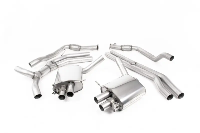 Přímo Od Výrobce Milltek Sport výfukový systém cat-back (Road+) pro Audi RS5 B9 2.9 V6 Turbo Coupe (bez OPF/GPF) 2017-2019, oválné leštěné koncovky, typ koncovek oválné titanové