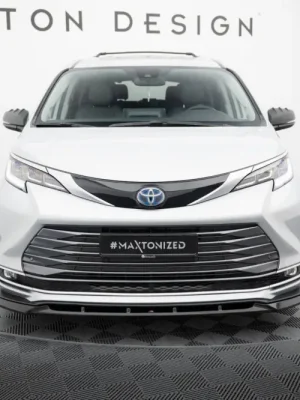 Akční Cena Maxton Design spoiler pod přední nárazník pro Toyota Sienna Mk4, černý lesklý plast ABS