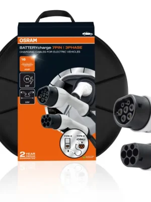 Ověřený OSRAM BATTERYcharge nabíjecí kabel pro elektromobily délka 5m, typ 7 PIN, 3 phase, 16 AMP