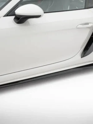 Výprodej Maxton Design difuzory pod boční prahy pro Porsche Cayman 982c, černý lesklý plast ABS, 718 GTS