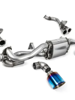 Koupit Online Milltek Sport náhrada GPF/OPF pro Porsche Cayman 718 GT4 4.0 (s OPF/GPF - Pre Feb 2020 build only) 2020-2024, GT-115 leštěné koncovky, typ koncovek GT-115 titanové modré