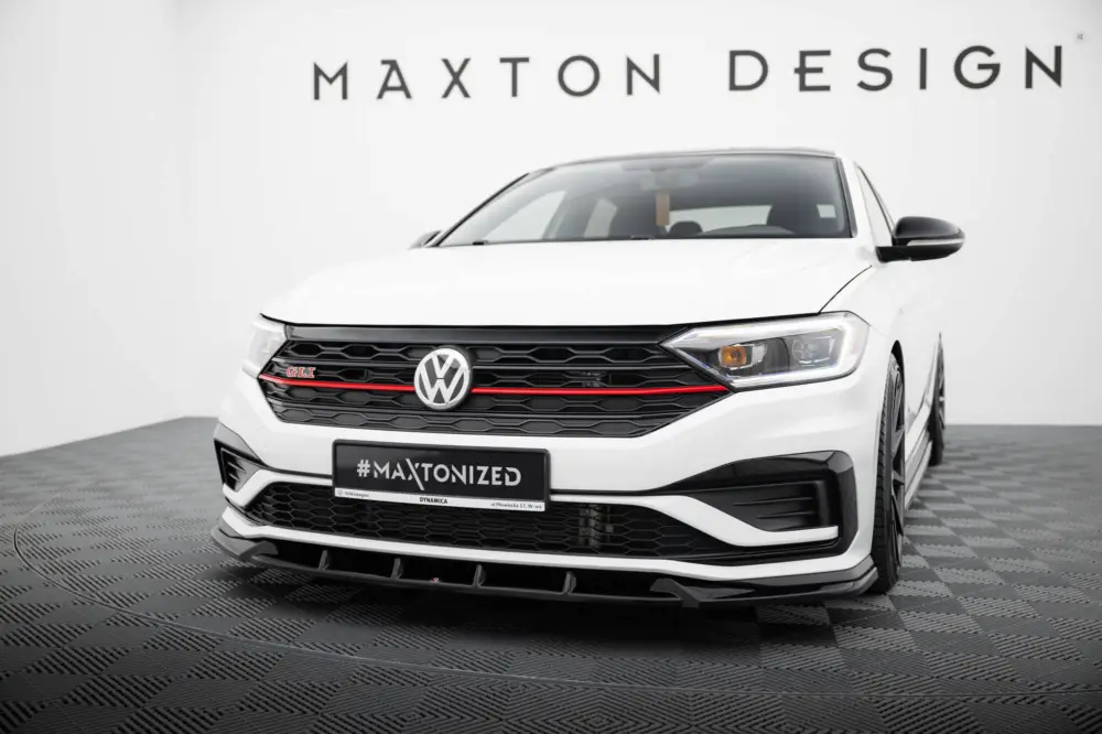 Top Prodej Maxton Design spoiler pod přední nárazník pro Volkswagen Jetta Mk7 GLI, černý lesklý plast ABS