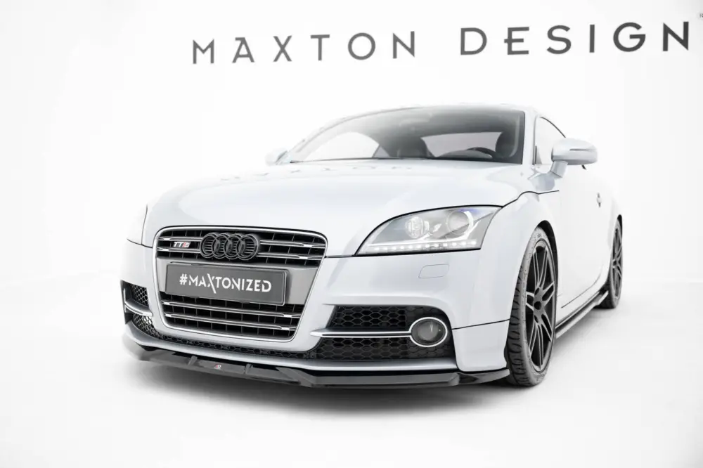 Pouze Dnes Maxton Design spoiler pod přední nárazník ver.2 pro Audi TT 8J Facelift, černý lesklý plast ABS, S-Line