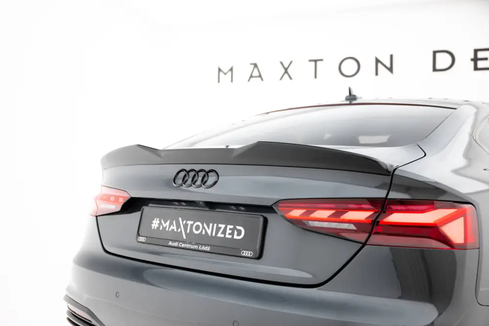 Maxton Design prodloužení spoileru 3d pro Audi S5 F5 FL, černý lesklý plast ABS, Sportback Nejlepší Cena