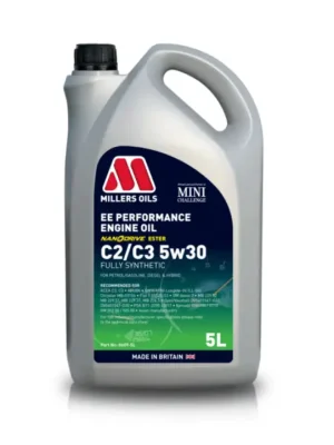 Finální Výprodej Plně syntetický motorový olej Millers Oils EE Performance C2/C3 5W-30 s technologií NANODRIVE, objem 5l