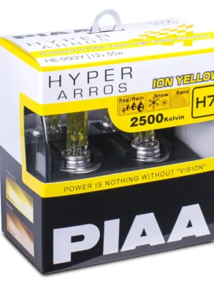 Autožárovky PIAA Hyper Arros Ion Yellow 2500K - teplé žluté světlo 2500K pro použití v extrémních podmínkách, patice H7 Cenově Výhodný