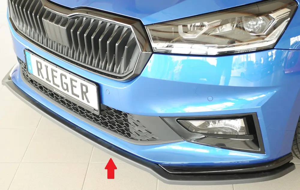 Nejlepší Volba Rieger lipa pod přední nárazník pro Škoda Fabia PJ hatchback, 06/21-, plast ABS bez povrchové úpravy, pro originální přední nárazník (Monte Carlo)