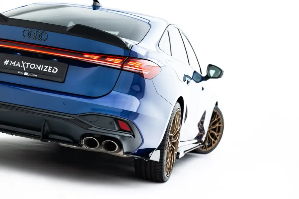 Sleva Maxton Design "Street Pro" boční difuzory pod zadní nárazník s křidélky pro Audi S5 B10, plast ABS bez povrchové úpravy, Sedan / Avant
