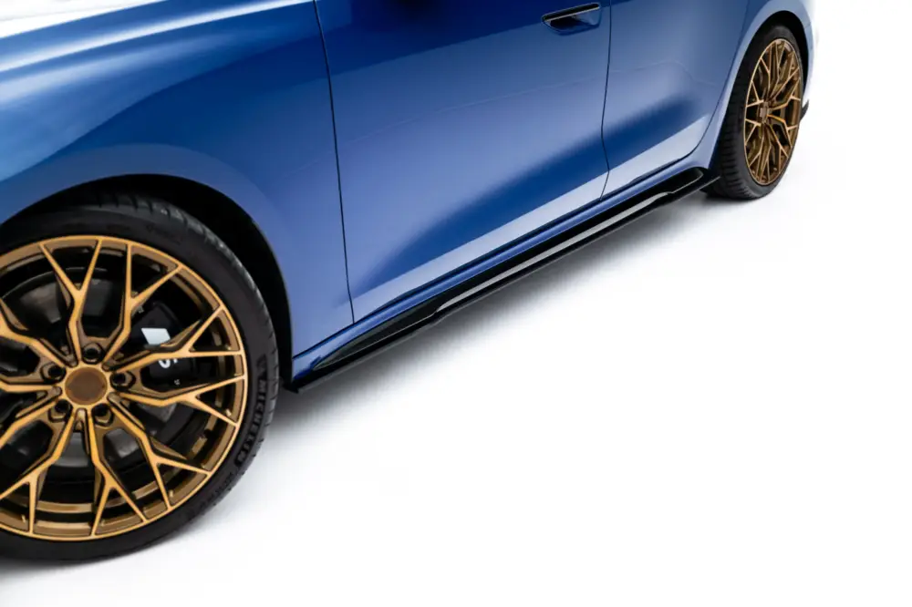 Levný Maxton Design "Street Pro" difuzory pod boční prahy pro Audi S5 B10, plast ABS bez povrchové úpravy, Sedan / Avant, s červenou linkou