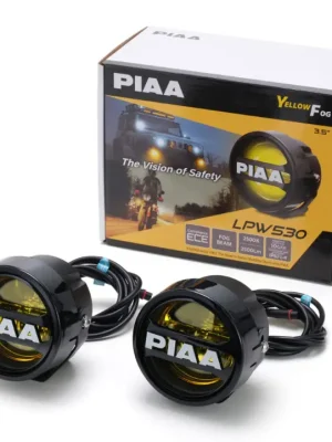 PIAA LPW530 přídavné žluté mlhové kulaté LED světlomety o průměru 89 mm / 3,5", homologace ECE Top Prodej