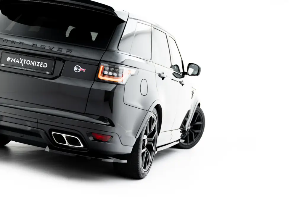Omezená Nabídka Maxton Design boční difuzory pod zadní nárazník pro Land rover Range Rover Sport SVR Mk2 Facelift, černý lesklý plast ABS